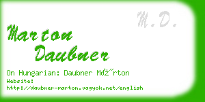 marton daubner business card